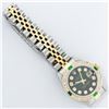 Image 7 : Rolex Ladies 2 Tone Green Vignette Diamond Datejust Wristwatch