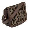 Image 2 : Fendi Brown Canvas Leather Flap Shoulder Bag
