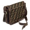 Image 3 : Fendi Brown Canvas Leather Flap Shoulder Bag