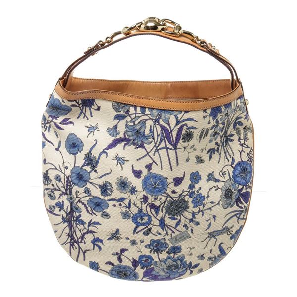 Gucci Blue Flora Hobo Bag