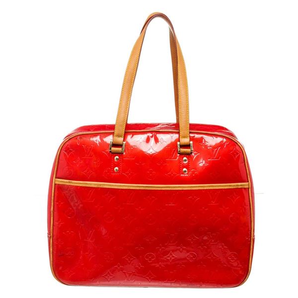 Louis Vuitton Red Monogram Vernis Leather Sutton Shoulder Bag