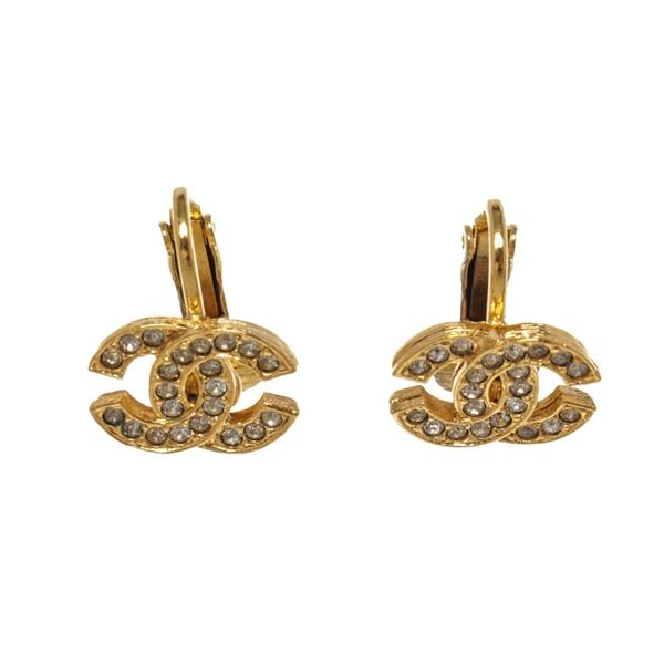 Chanel Gold CC Dangle Earrings