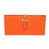Image 1 : Hermes Red Leather Bearn Wallet