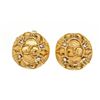 Image 1 : Chanel Gold CC Disc Earring