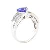 Image 4 : 2.54 ctw Tanzanite And Diamond Wide Band - 14KT White Gold