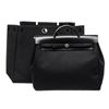 Image 1 : Hermes Black Leather Herbag GM Totes Bag
