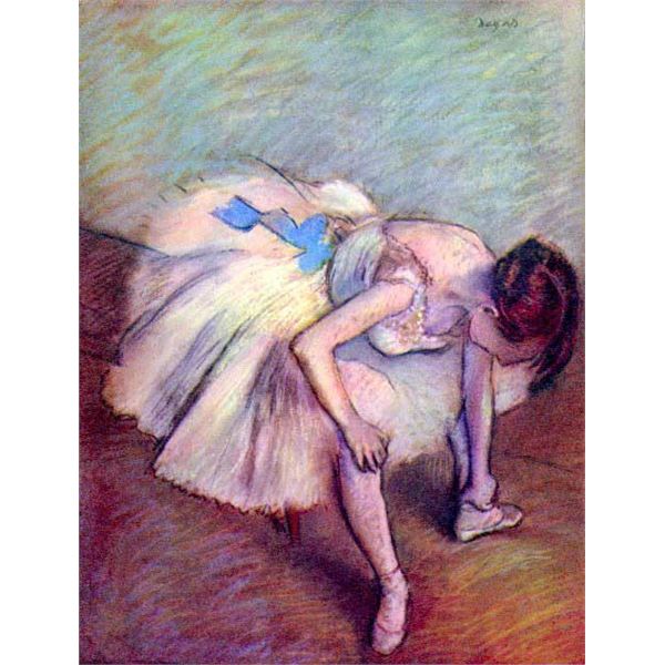 Edgar Degas - Dancer Bent Over