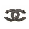 Image 2 : Chanel Black Rhinestone CC Brooch