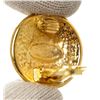 Image 4 : Chanel Gold Disc Logo Earrings