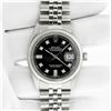 Image 3 : Rolex Mens Stainless Black Diamond 36MM Datejust Wristwatch Oyster Perpetual