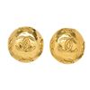Image 1 : Chanel Gold CC Disc Earring
