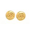 Image 1 : Chanel Gold Round CC Earrings