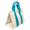 Image 2 : Hermes White Blue Canvas Herline MM Tote Bag