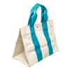 Image 3 : Hermes White Blue Canvas Herline MM Tote Bag