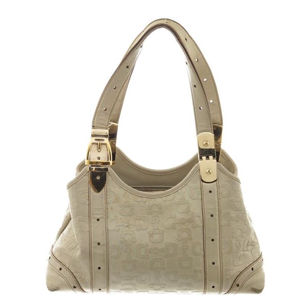 Gucci White Leather Small Hobo Bag