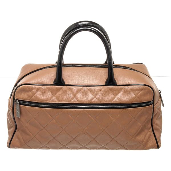 Chanel Light Pink Caviar Leather Small Bowler Bag