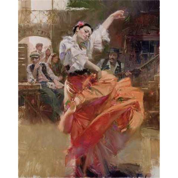 Pino "FLAMENCO IN RED  (Full Size Giclee"