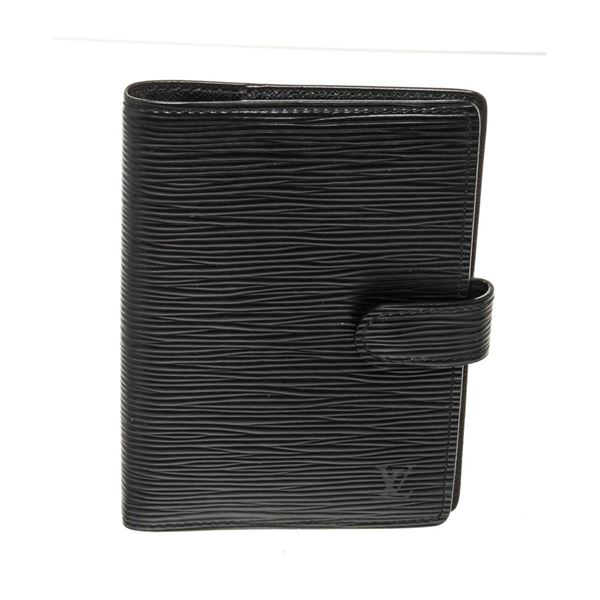 Louis Vuitton Black Epi Leather Agenda PM Wallet