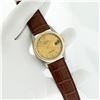 Image 4 : Rolex Mens 2T Champagne Index Wristwatch With Brown Leather Band With Rolex Box