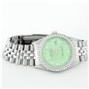 Image 4 : Rolex Mens Stainless Steel Green Diamond 36MM Oyster Perpetual Datejust