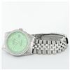 Image 5 : Rolex Mens Stainless Steel Green Diamond 36MM Oyster Perpetual Datejust