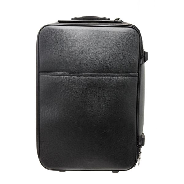 Louis Vuitton Black Leather Pegase 60 Travel Bag
