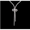 Image 2 : 2.85 ctw Diamond Necklace - 14KT White Gold