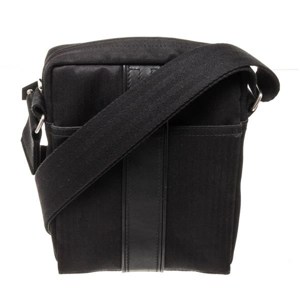 Hermes Black Leather Acapulco Messenger Bag