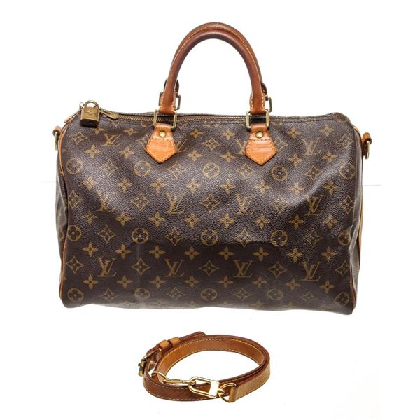 Louis Vuitton Brown Monogram Canvas Speedy 35cm Satchel Bag