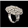 Image 4 : 14KT White Gold 3.86 ctw Diamond Ring