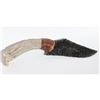 Image 1 : Handcrafted Flint Knapped Deer Antler Knife