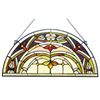 Image 2 : Stained Art Glass Semi Circle Hanging Panel