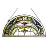 Image 3 : Stained Art Glass Semi Circle Hanging Panel