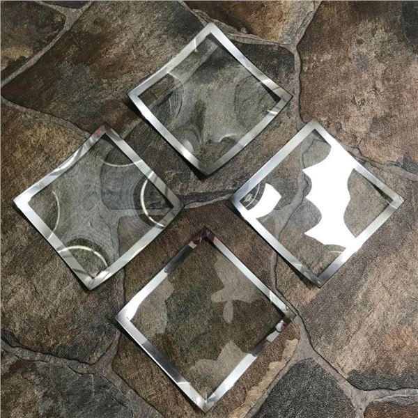 Vintage Set Modern Glass Cheese Dessert Plates