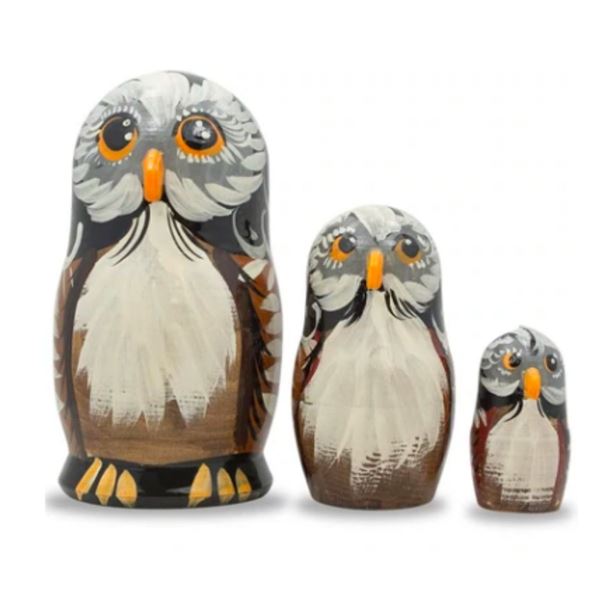 Three Owls Russian Nesting Boxes