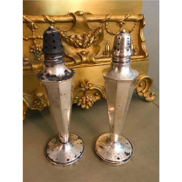 Vintage Hirsch Sterling Silver Salt Pepper Shakers