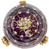Image 3 : Russian Purple Enamel Acorn Trinket Box Egg