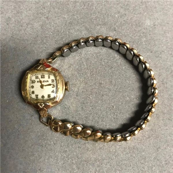 Vintage Bulova Rolled Gold Ladies Wrist Watch