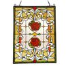 Image 1 : Two Roses Stained Art Glass Hanging Window