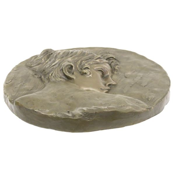 Classical Woman Bust Bronze Wall Plaque