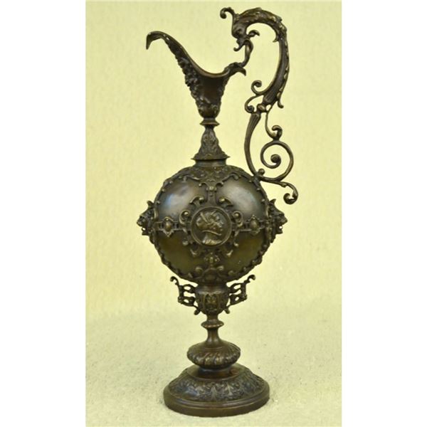 Ornate Bronze Griffin Urn, Vase