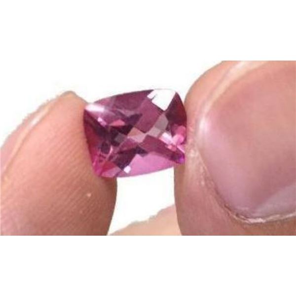 3.79ct Natural Pink Topaz Elongated Cushion Gemstone