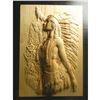 Image 1 : Carved Wooden Plaque, Native American Chieftain