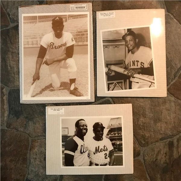 Hank Aaron & Willie Mays Baseball Photo Prints