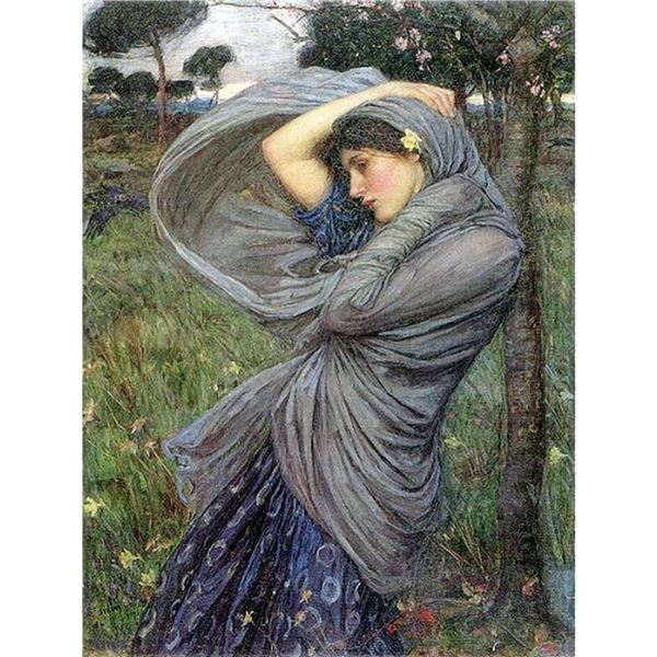 After Waterhouse, Boreas Ceramic Art Tile