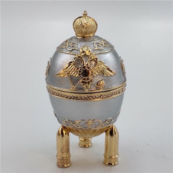 Russian Royal Military Trinket, Jewel Box, Egg