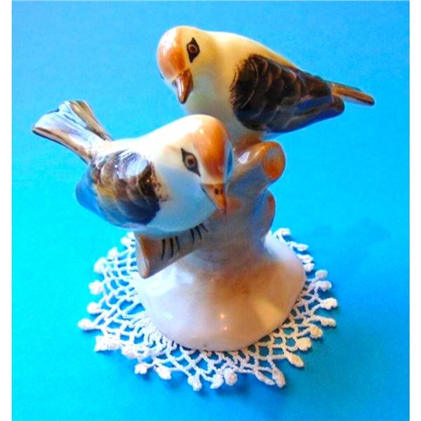 Vintage Hungarian Porcelain Love Birds