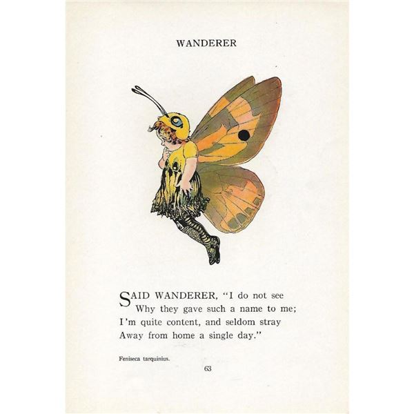 1914 Butterfly Babies Lithograph, Wanderer