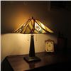 Image 3 : Mission Style Stained Art Glass Table Lamp