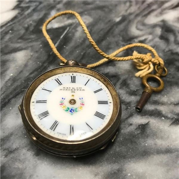 Late 1800's Kay Worchester 15 Jewels Pocket Watch